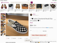 NEW UNISEX MUDD BLACK/WHITE CHECKERED SLIP ON SKATER SHOES SNEAKERS WOMENS SZ 7