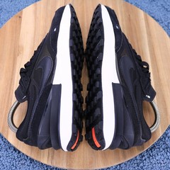 Nike Waffle One GS Black White Low Junior Trainers Sneakers DC0481-001 Kid Sz 5Y