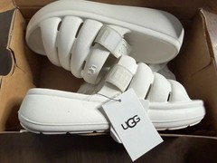 UGG SPORT YEAH Water-Resistant Slingback sandals WHITE size Kids 1 new with box