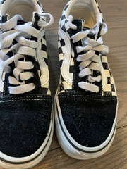 Vans Old Skool Checkerboard Sneakers Black & White Women’s 5