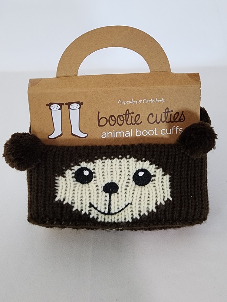 NEW Bootie Cuties Choose Brown Bear/Panda Bear Animal KIDS Boot Cuffs 2 3 4 5 6