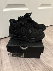 Kid’s Pre-school Size 13C Air Jordan 4 Black Cat IB4388-010