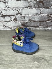 DR MARTENS BLUE CANVAS Clover Fold Down BOOTS YOUTH AIR WALK Boys 5M US/20EU