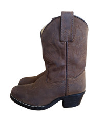 Masterson Boot Co Brown Leather Western Cowboy Boots, Kids Child Size 9