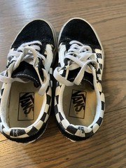 Vans Old Skool Checkerboard Sneakers Black & White Women’s 5