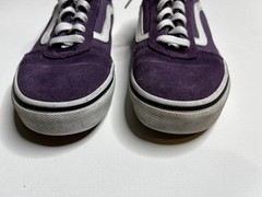 Vans Off The Wall Violet Purple Suede Canvas Shoes Youth Kids Sz 2.5 girls boys