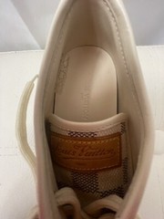 Authentic Louis Vuitton Coated Canvas Leather Lace Up Sneakers Size 32 US 1