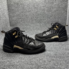 Jordan 12 Retro The Master Kids 7Y Black Gold Basketball Shoes 153265-013