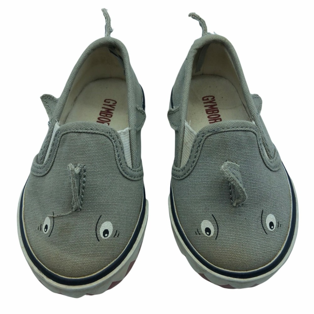 Gymboree sneakers Sharks Toddler Size 5 gray canvas