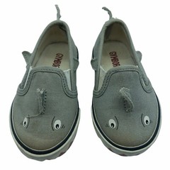 Gymboree sneakers Sharks Toddler Size 5 gray canvas