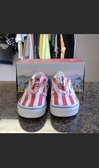 Vans Old Skool – Where’s Waldo -Pinstripe Red & White -Kid Shoes Size 11.5 – NWT