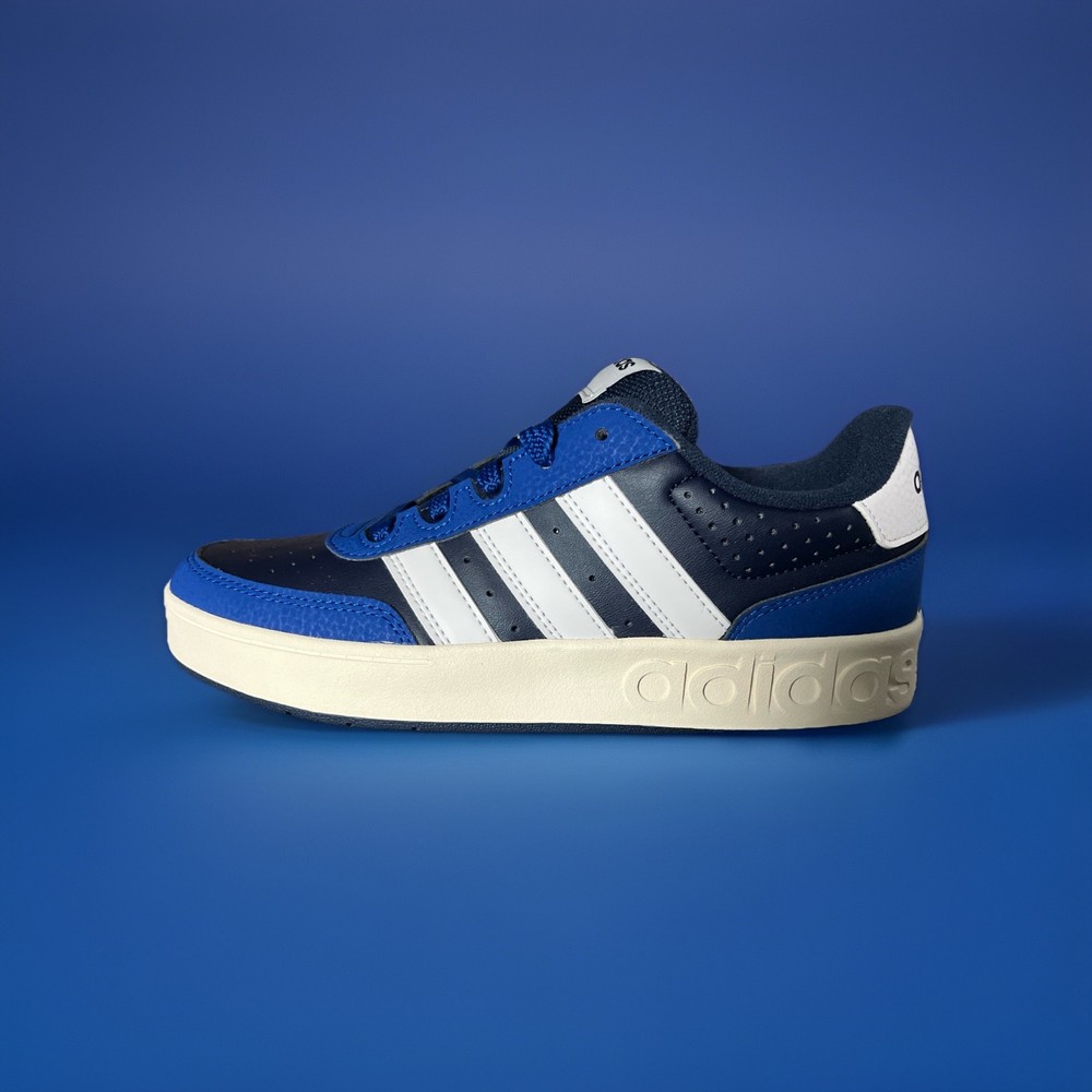 Adidas Breakbase J Kids Size 5 Blue/White New With Box