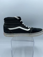 Vans Classic Suede Canvas High Top Black White Shoes Youth Size 7