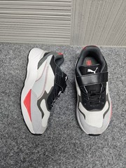 Puma Uinisex Kids Sneaker 1C Multicolor Logo Lace Up Hook & Loop Comfort Shoe