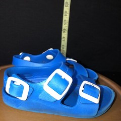 Birkenstock Kids Size 24 Blue Two Straps With Heel Strap