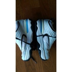 Heelys Athletic Roller Shoes 9120 White/Black/Light Blue Size 1 Youth NO WHEELS