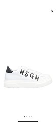 MSGM Sneakers – GINEVRA BIANCO , Logo print Leather Lace Up Size 34 Kids Unisex