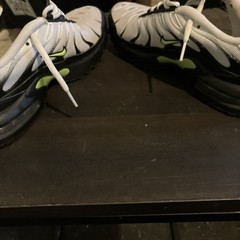 Nike Air Max Plus, Youth Size 5.5 Photon Dust/ green bv0047-100