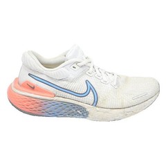 NIKE React Infinity Run Flyknit Boys Lace-Up Trainers White Blue Coral Synthetic