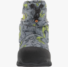 Bogs Kids B Moc Snow Boot, Cool Dinos Print – Gray, 1 Little Kid