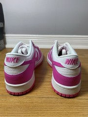 Nike Dunk Low Active Fuchsia White Pink FJ0704-100 Sizes 6y-7y (7.5w-8.5w)✅