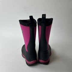 Muck Boots Rugged Pink & Black Rain Youth Casual Kids Chore Classic US Size 11