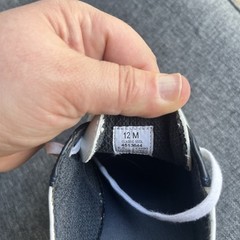 EUC Stride Rite Classic Leather Saddle Shoes Navy and White Kids Size 12