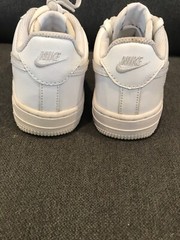 Nike Air Force 1 (PS) White Leather Sneakers #314193 117 BOYS 13.5 Child