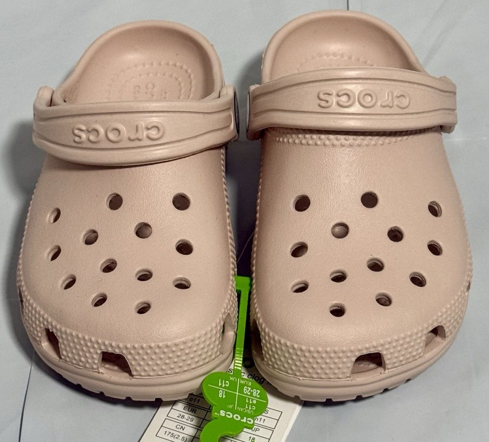 Crocs Classic Comfort Slip-On Clogs Pre School Unisex Size 11c – Tan (New)