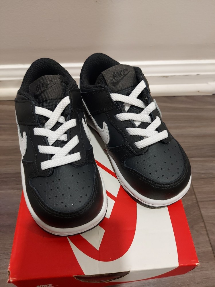 Nike Toddler Dunk Low TD Black Panda Size 7C- DH9761 002