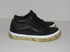 VANS Old Skool OTW Foxing Translucent Soles Black Canvas Shoes Youth Size 1.5