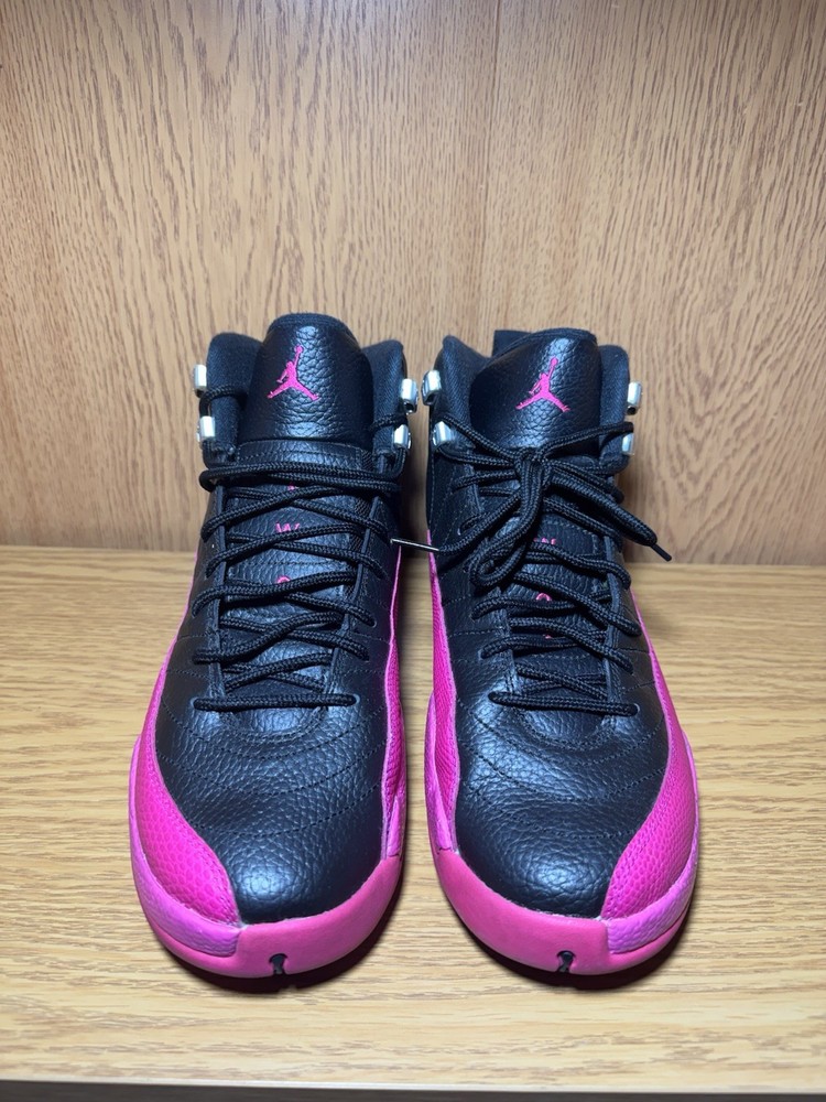 Nike Air Jordan 12 Retro GG ‚Black Deadly Pink‘ Size 9Y/EUR 42.5 [510815 026]