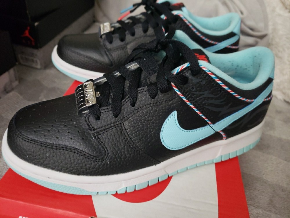 Nike Dunk Low Se (Gs) Barbershop Size 6.5y Black/copa White-chile Red, *worn 1x