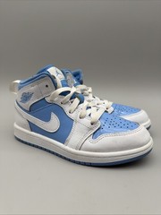 Air Jordan 1 Mid UNC University Blue – Youth Size 1Y Classic AJ1 GreatCondition