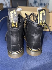 DR MARTENS TODDLER 1460 SOFTY T LEATHER LACE UP BOOTS US SIZE 7 ZIP SIDE NEW