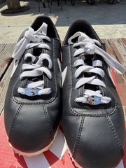 Nike Cortez Basic SL (GS) Black/White Leather Sneakers 5Y 904764-001