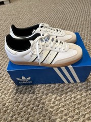 Adidas Samba OG J ‚Double White Black Gum‘ Kid’s-IH5585