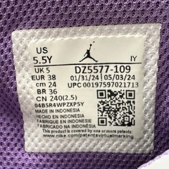 NIKE Youth Jordan MVP Summit Shoes Youth Size 5.5 Purple/White DZ5577-109 GLOW
