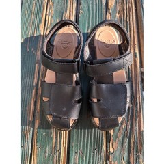 Dr Martens Moby II J Kids Black Leather Fisherman Sandals US 3 Youth AW004 SK