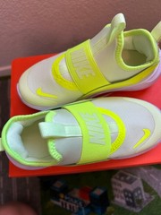 Nike Flex Runner 4 PS Barely Volt White Kids Preschool Running Shoes IF2894-700