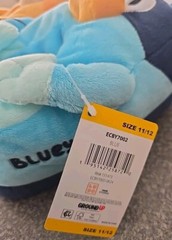 Ground Up™ ~ Youth Size 11/12 ~ 3D Design ~ BLUEY & BINGO ~ Micro Plush Slippers