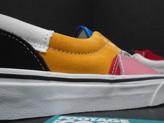 VANS ERA PATCHWORK MULTI-COLOR PINK RED ORANGE WHITE BLUE BLACK VN0A38FRVMF 3.5