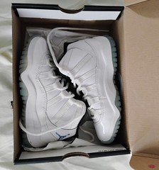 Jordan 11 Retro (PS) Kids 11 White/Black/Blue Low Top Sneakers 378039-104