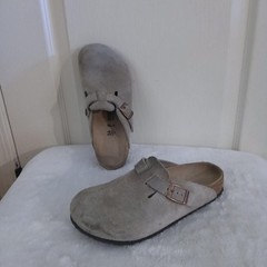 Birkenstock Boston Grey Suede Clogs EU 34 Narrow US Kids 3-3.5 Comfort Gorpcore