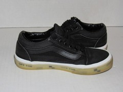 VANS Old Skool OTW Foxing Translucent Soles Black Canvas Shoes Youth Size 1.5