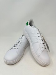 adidas Advantage Base 2.0 Kids‘ Shoes – US:7, White/Green, K2(B699T)