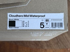 Size Youth 5 On Cloudhero Mid Waterproof Women’s 6.5 Black White 3YD30020299