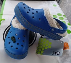 CROCS CROCTILE MAMMOTH GABE KIDS CAYMAN CLOG SLIP ON SHOE~Blue~Toddler C 8/9~NEW