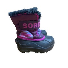 Sorel Kids Snow Commander Purple Pink Winter Boots NC1877-562 Size 8 Toddler