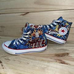 Converse Chuck Taylor All-Star Hi DC Superman Youth Size 12 Used But Super Clean
